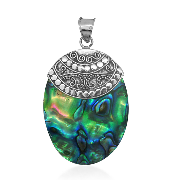Royal Bali Collection Abalone Shell (Ovl) Pendant in Sterling Silver 27.760 Ct.