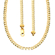 Hatton Garden Close Out-9K Yellow Gold Flat Diamond Cut Curb Necklace (Size - 20) with Lobster Clasp