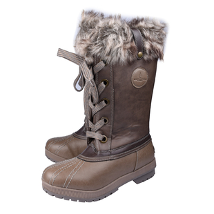 London Fog Womens Winter Boots - Brown and Cognac (Size 4)