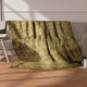 King Size Floral Jacquard Woven Cotton Chenille Bedspread in Beige and Green Colour (260x240 cm)