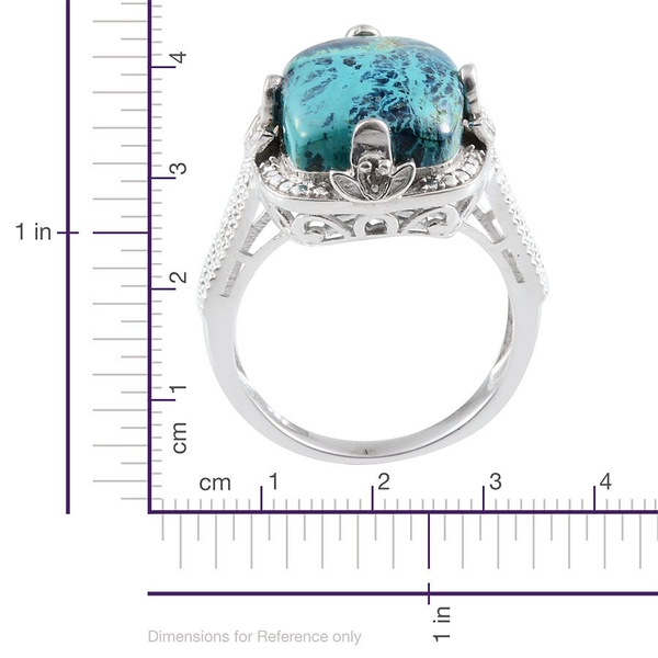 Table Mountain Shadowkite (Cush 9.25 Ct), Diamond Ring in Platinum Overlay Sterling Silver 9.270 Ct.