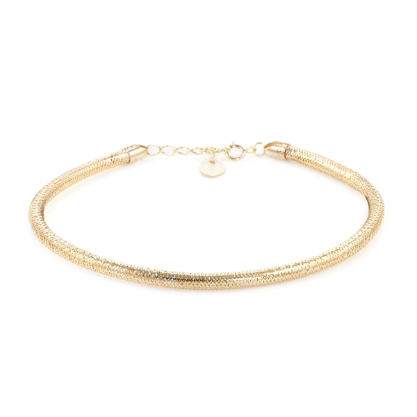 9k Yellow Gold Stretchable Bracelet (Size - 7.5 with 2 inch Extender)