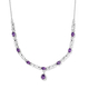 Amethyst Necklace (Size 20) in Sterling Silver 3.36 Ct, Silver wt. 6.24 Gms