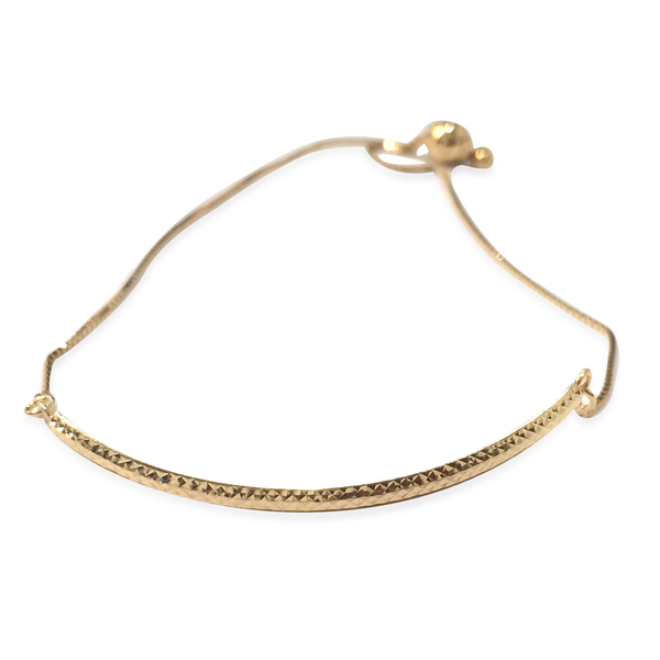 Close Out Deal Italian 9K Y Gold Adjustable Bracelet (Size 7.5), Gold wt 2.10 Gms.
