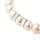 White Freshwater Pearl Stretchable Bracelet (Size -7) in Sterling Silver