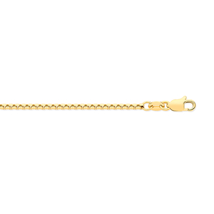 Italian Made 9K Yellow Gold Box Belcher Necklace (Size 20) with Lobster Clasp, Gold Wt 2.80 Gms