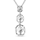Rachel Galley Art Deco Collection - Rhodium Overlay Sterling Silver Pendant with Chain (Size 18)