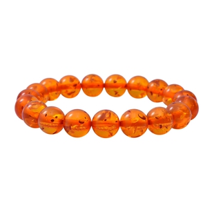 Natural  AIG Certified Baltic Amber Stretchable Bracelet (Size 7.5) 65.00 Ct.