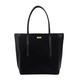 ASSOTS LONDON Isla Genuine Leather Croc Pattern Plus Suede Shopper Bag Fully Lined with Zipper Closure  Black