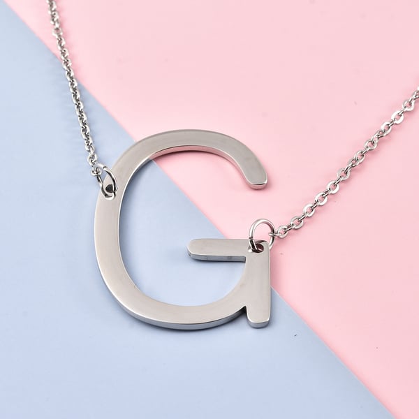 Inital G Necklace (Size - 20) in Stainless Steel