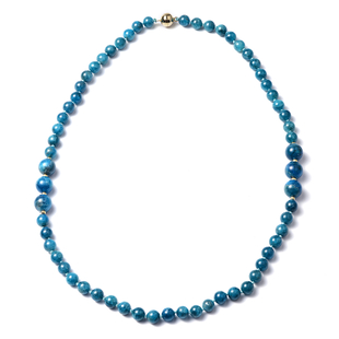 Madagascar Neon Apatite Necklace (Size 20) with Magnetic Lock in Gold Overlay Sterling Silver 338.50