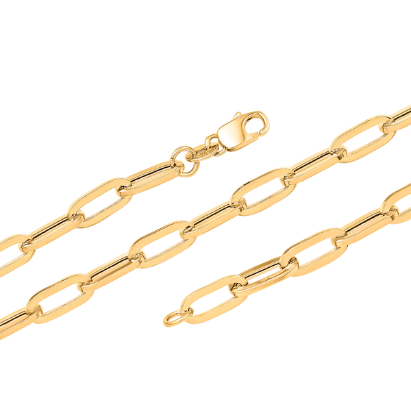 Hatton Garden Close Out - 9K Yellow Gold Paper Link Necklace (Size - 20) with Lobster Clasp, Gold Wt. 9.00 Gms