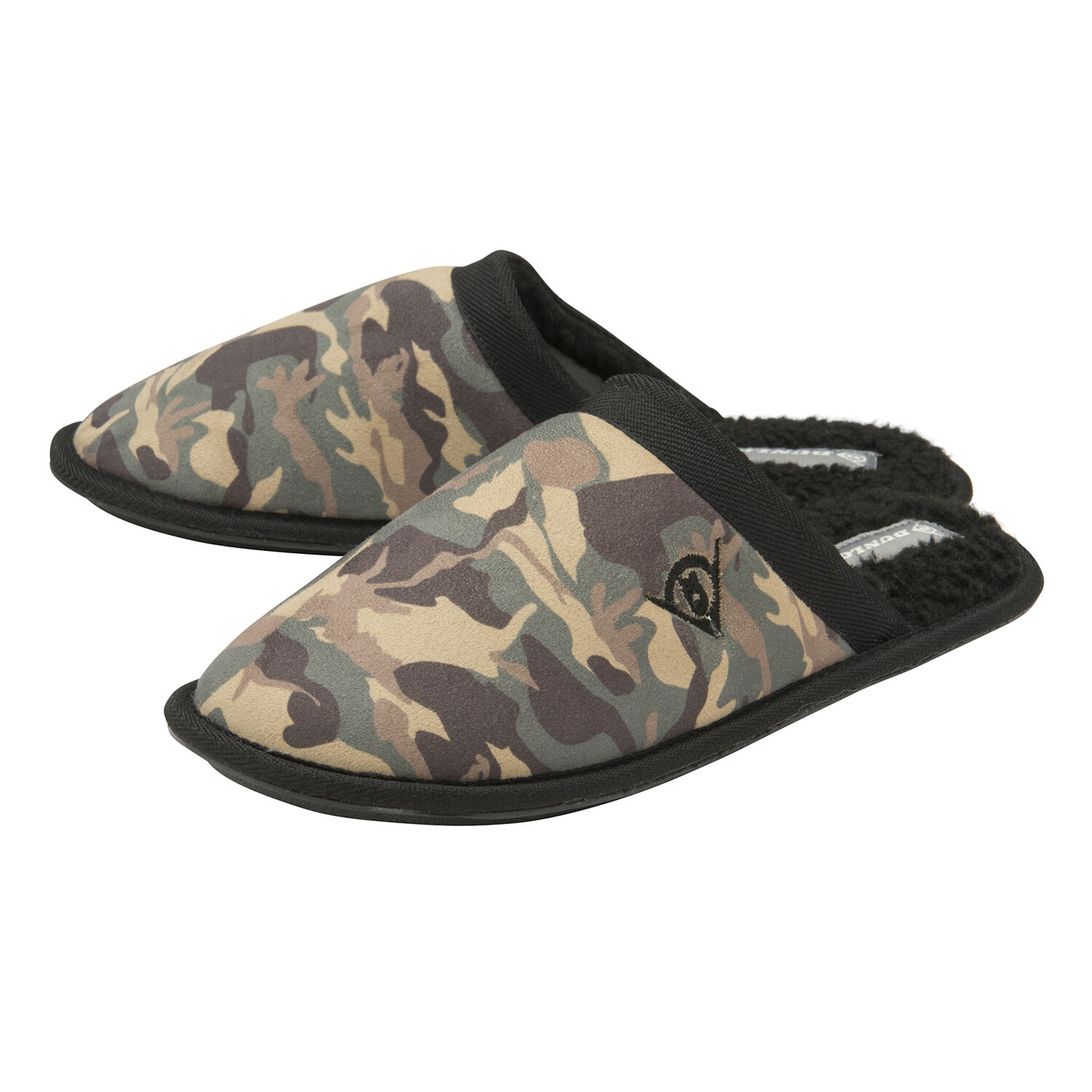 Dunlop Mens Camo Slipper Mules Small (Size 7-8)