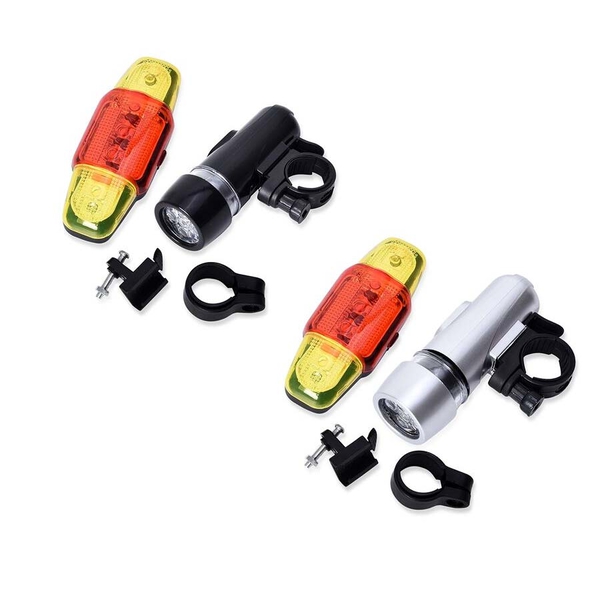 2 Piece Set - Two Multi Purpose Headlights and Two Tail Lights with 3 modes of Light (Battery Exclud