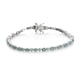 Grandidierite and Natural Cambodian Zircon Bracelet (Size 7.5) in Platinum Overlay Sterling Silver 4