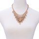 White Austrian Crystal Necklace (Size 18) in Gold Tone