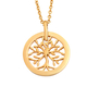 14K Yellow Gold Overlay Sterling Silver Tree of Life Pendant with Chain (Size 18), Silver Wt. 5.24 G