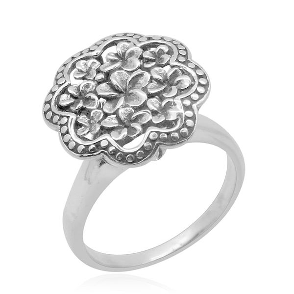 Royal Bali Collection Sterling Silver Floral Ring, Silver wt 5.44 Gms.