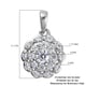 Lustro Stella Platinum Overlay Sterling Silver Pendant Made with Finest CZ 1.36 Ct.