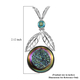 Sajen Silver ILLUMINATION Collection - Agate and Doublet Quartz Pendant in Sterling Silver 30.00 Ct
