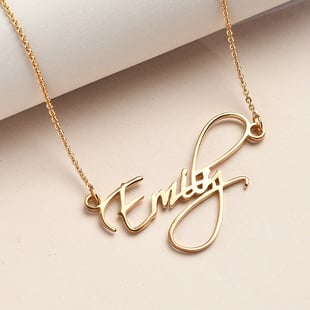 Personalised Name Necklace, Size 18+2 Inches, Font-Scriptina Pro