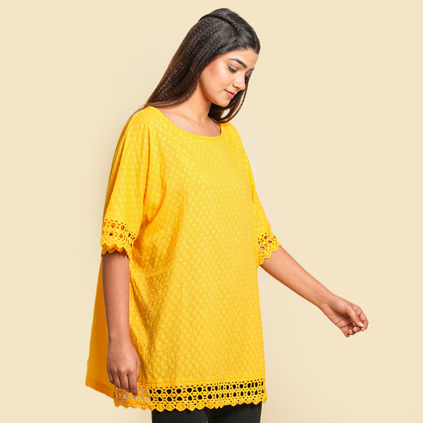 TAMSY 100% Cotton Top (Curve Size 20-26) - Yellow