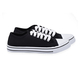 Black Star Canvas Lace Up Trainers (Size 8)