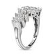 Moissanite Ballerina Ring in Platinum Overlay Sterling Silver 1.09 Ct.