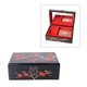 2 - Layer Plum Blossom Pattern Jewellery Box with Inside Mirror and Removable Tray (Size 21x14x7.5 C