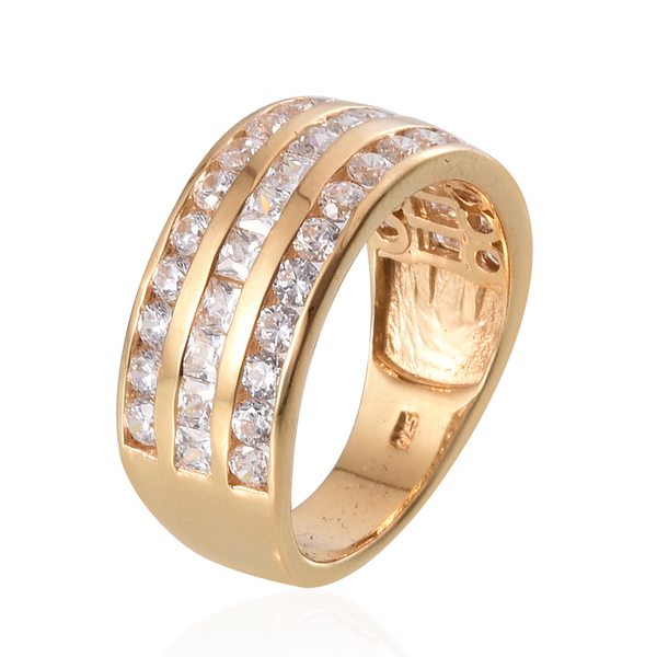 Simulated Diamond (Rnd) Ring in 14K Gold Overlay Sterling Silver