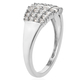Lustro Stella Platinum Overlay Sterling Silver Ring Made with Finest CZ 1.38 Ct.