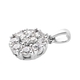 Lustro Stella Platinum Overlay Sterling Silver Pendant Made with Finest CZ 1.83 Ct