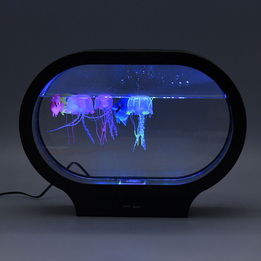 Jelly Fish Lamp With Led Light (Size 31X23x8 Cm) - Black