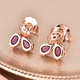 RACHEL GALLEY Misto Collection - AA African Ruby Earrings (with Push Back) in Rose Gold Overlay Sterling Silver 3.14 Ct.