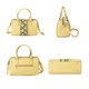 LOCK SOUL Snake Pattern Convertible Bag with Shoulder Strap (Size 30x18x14Cm) - Yellow