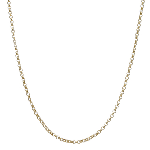 One Time Close Out Deal 9K Yellow Gold Round Belcher Necklace (Size 20) with Lobster Clasp. Gold Wt 