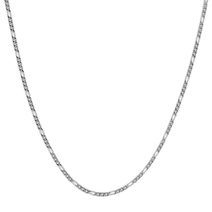 One Time Close Out Deal - Italian Made Platinum Overlay Sterling Silver Adjustable Necklace (Size - 