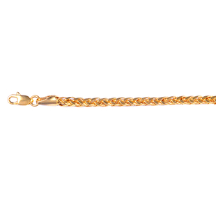 Made in Italy - 9K Yellow Gold Spiga Necklace (Size 30) with Lobster Clasp, Gold wt. 8.13 Gms.