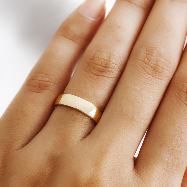 14K Gold Overlay Sterling Silver Band Ring