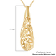 LucyQ Air Drip Collection - Yellow Gold Overlay Sterling Silver Air Drip Pendant with Chain (Size 20/24/30), Silver Wt. 11.26 Gms