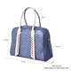Croc Pattern Tote Bag with Detachable Shoulder Strap and Zipper Closure (Size 32x13x28cm) - Blue