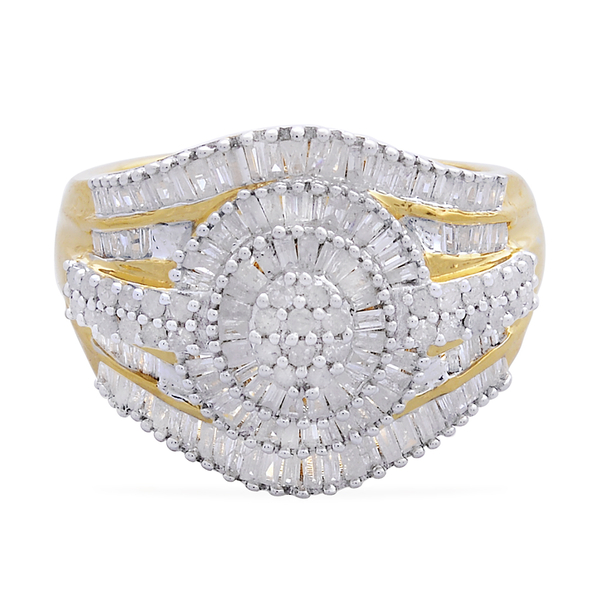 Diamond (Rnd) Ring in 14K Gold Overlay Sterling Silver 1.000 Ct.