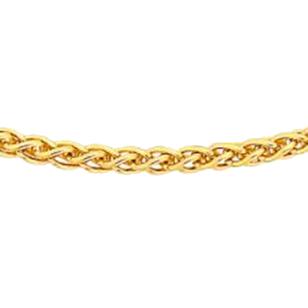 Hatton Garden Deal - ILIANA 18K Yellow Gold Spiga Necklace with Spring Ring Clasp (Size - 18)