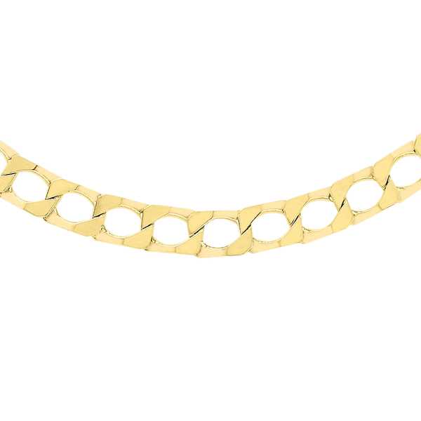 Close Out Deal Italian 9K Y Gold Diamond Cut Flat Square Curb Chain (Size 20), Gold Wt 14.80 Gms.