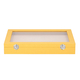 150 Slot Ring Box with Acrylic Window and Anti Tarnish Lining Trinket Jewellery Organiser (Size 35x24x5 Cm) - Mustard