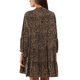 TAMSY 100% Viscose Leopard Pattern Smock Dress (One Size) - Khaki