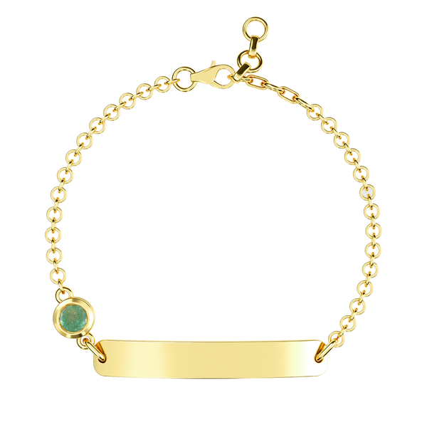 Kagem Zambian Emerald Bracelet (Size 6 with Extender) in 14K Gold Overlay Sterling Silver 0.40 Ct, Silver wt 5.00 Gms