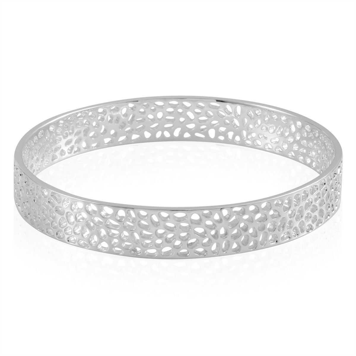 RACHEL GALLEY Sterling Silver Enkai Sun Bangle (Size 8.5/ Medium), Silver wt 24.02 Gms.
