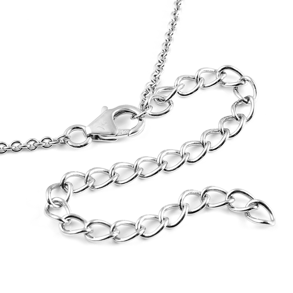 LucyQ Drip Collection - Rhodium Overlay Sterling Silver Necklace (Size 16 with 4 inch Extender) in Rhodium Overlay Sterling Silver, Silver wt 12.50 Gms