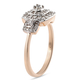 9K Rose Gold SGL Certified Diamond (I3/ G-H) Ring 0.48 Ct.